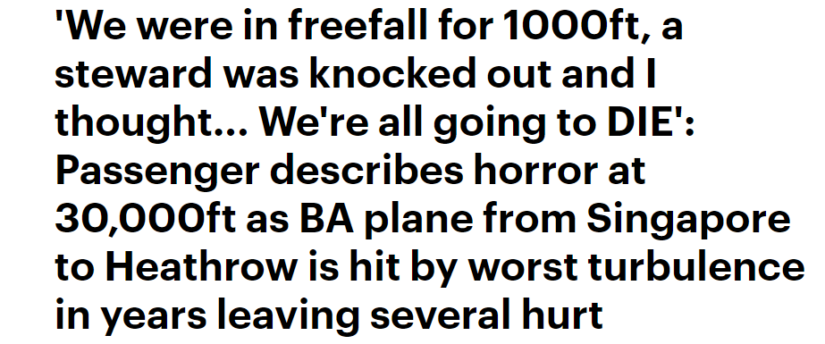 惊恐！ 载200人的波音飞机万米高空自由落体，飞行员重伤，空姐被甩到空中，乘客尖叫爆哭（组图）